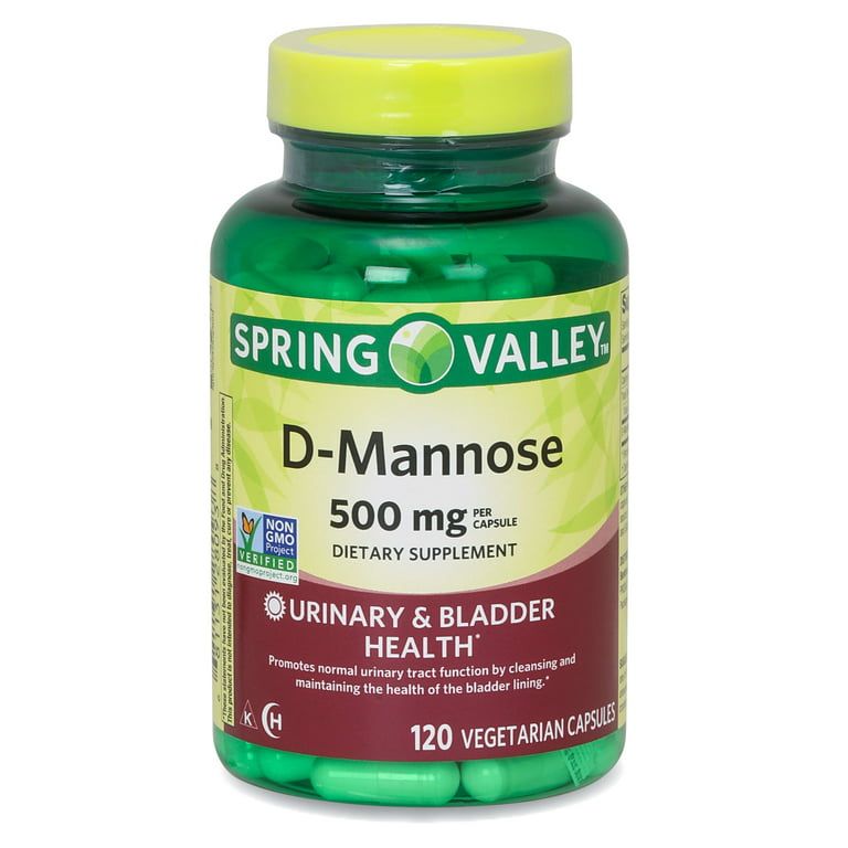 Spring Valley, D Mannose 500 mg, Veg Capsules, 120 Count