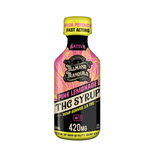 Tillmans Tranquils Pink Lemonade Delta 9 THC Syrup - Sativa - 420mg