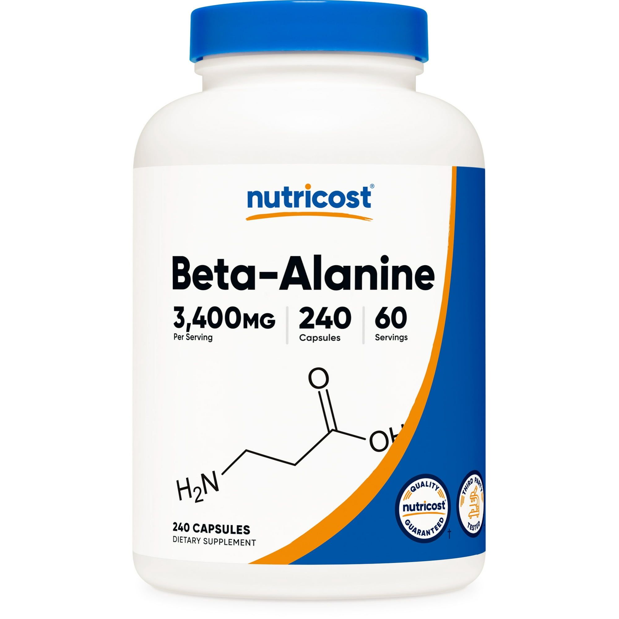 Nutricost Beta Alanine Supplement Capsules 3400mg, 240 Capsules (60 Servings)