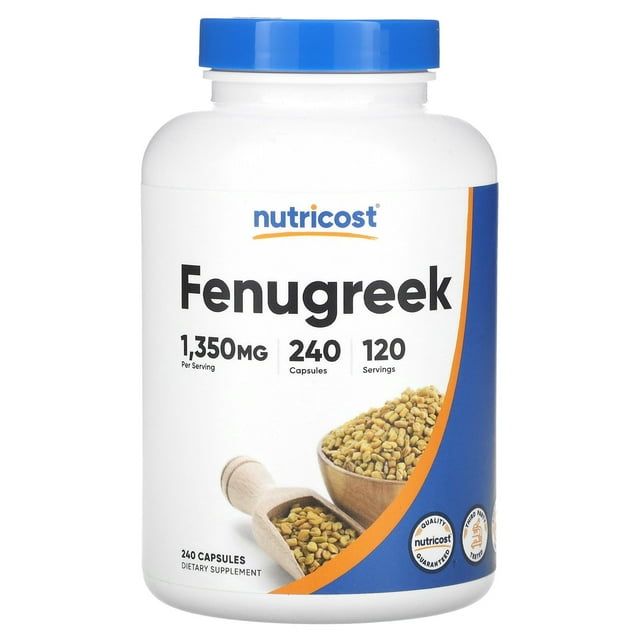 Nutricost Fenugreek Seed 1350mg, 240 Capsules, 120 Servings Gluten Free & Non GMO Supplement