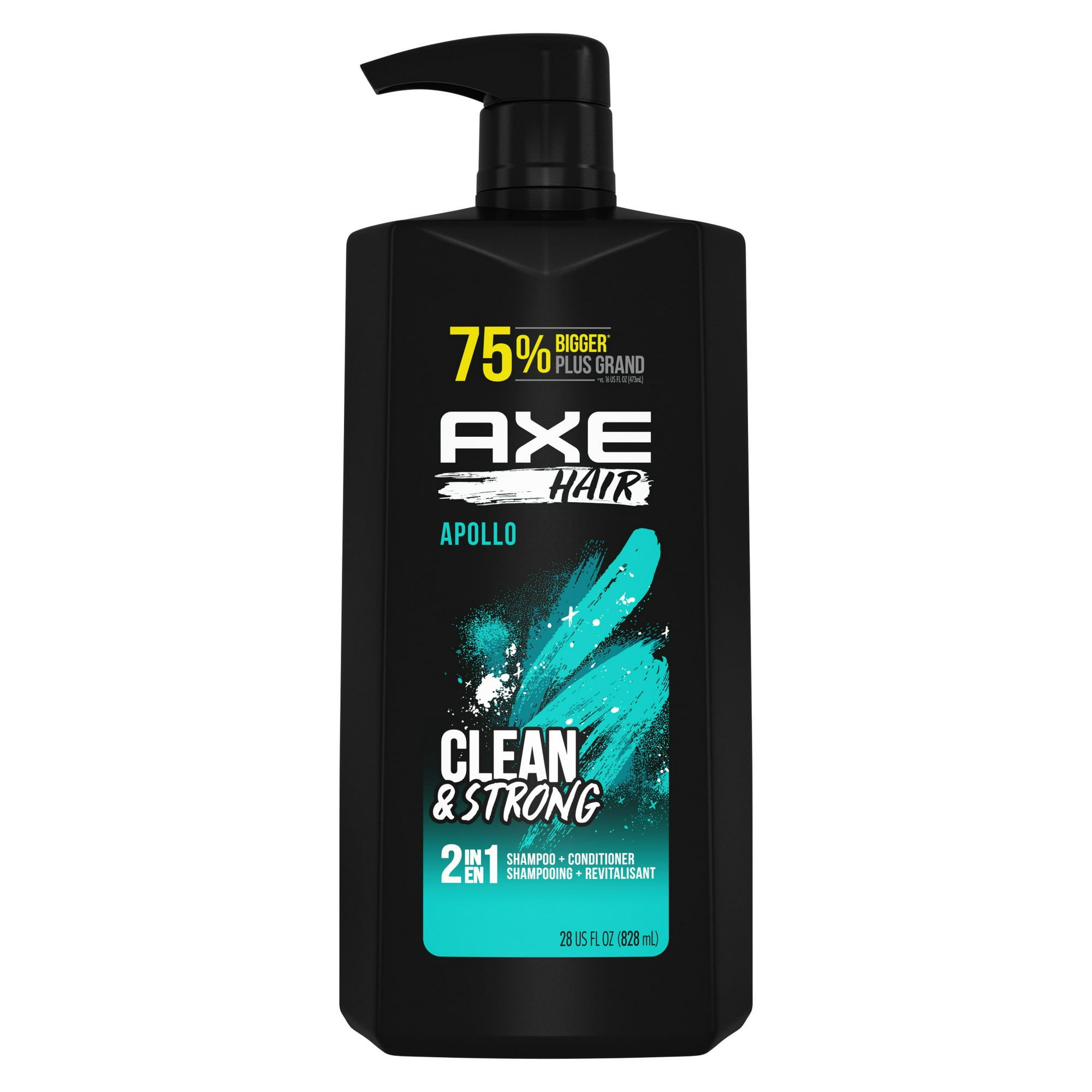 Axe Apollo Moisturizing 2 in 1 Shampoo and Conditioner, Sage and Cedarwood, 28 fl oz