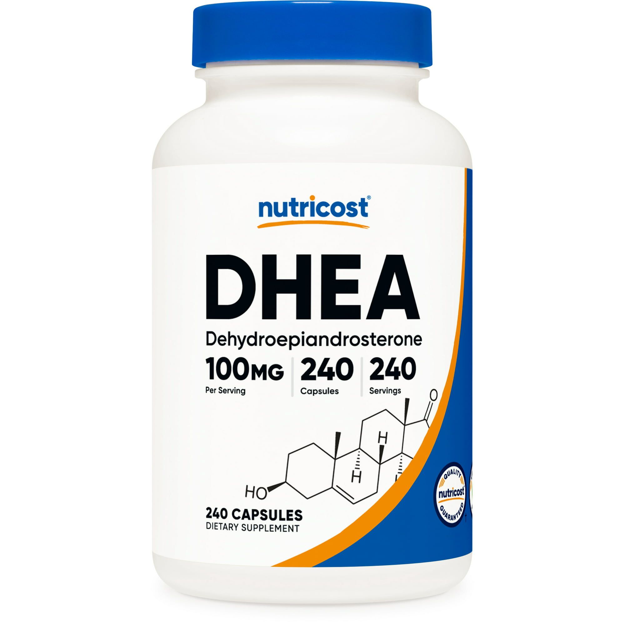 Nutricost DHEA 100mg, 240 Capsules Gluten Free, Soy Free, Non GMO, Supplement