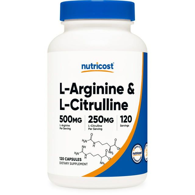 Nutricost L Arginine L Citrulline Complex 750mg, 120 Capsules Non GMO Supplement
