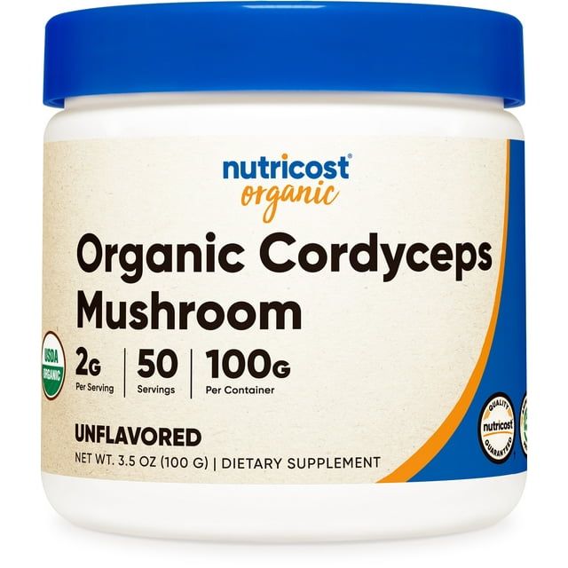 Nutricost Organic Cordyceps Powder 100 Grams USDA Certified Organic Supplement