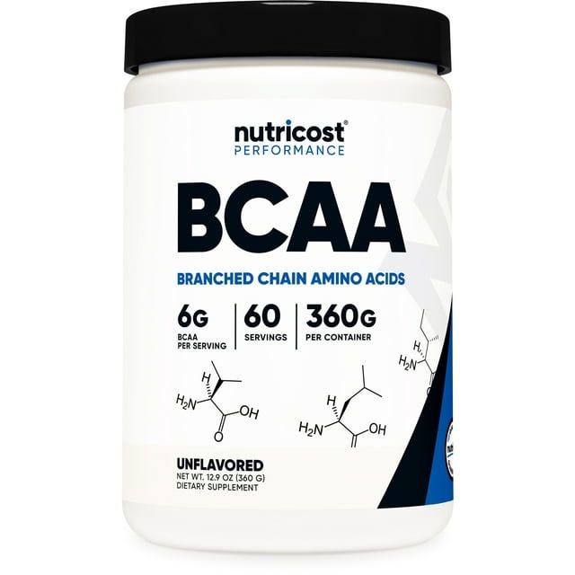Nutricost BCAA Powder 2:1:1 60 Servings (Unflavored) Branched Chain Amino Acids