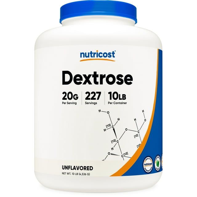 Nutricost Dextrose Pure Powder 10 lbs Non GMO Supplement