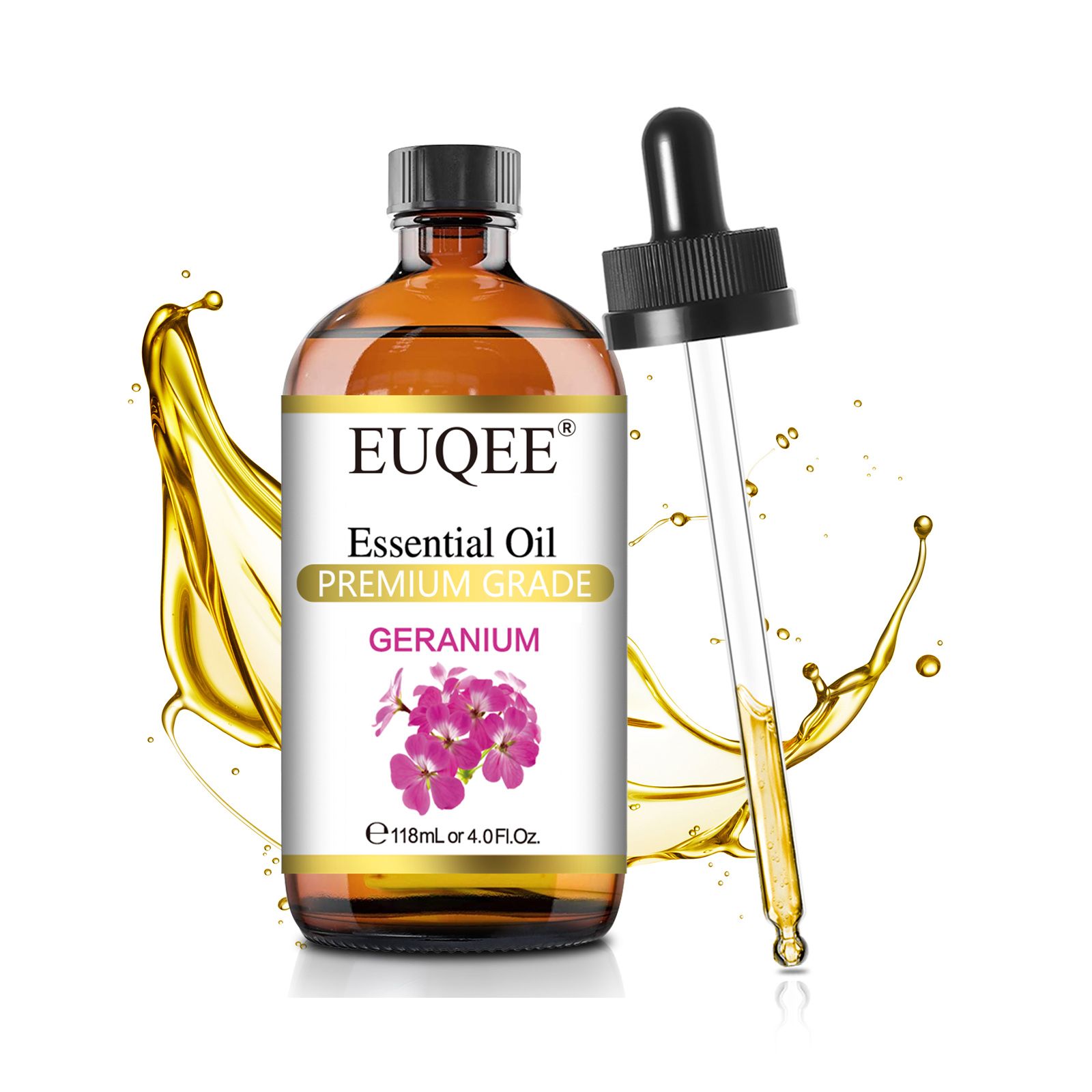 EUQEE 118ML Essential Oils with Glass Dropper|Aromatherapy, Humidifier, DIY Soap Jasmine Eucalyptus Vanilla Peppermint Aroma Oils