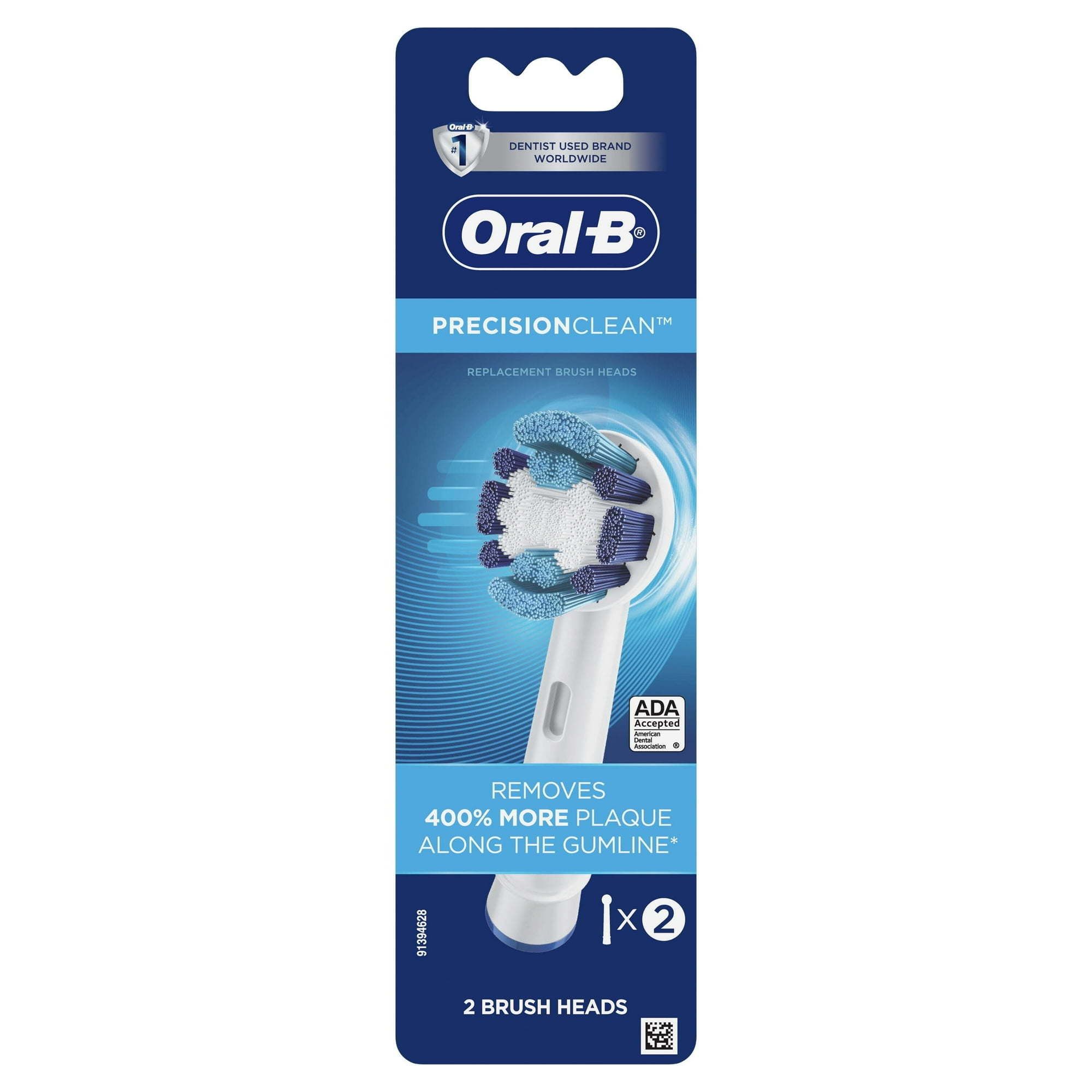 Oral B Precision Clean X Filament Replacement Brush Heads, 2 Count