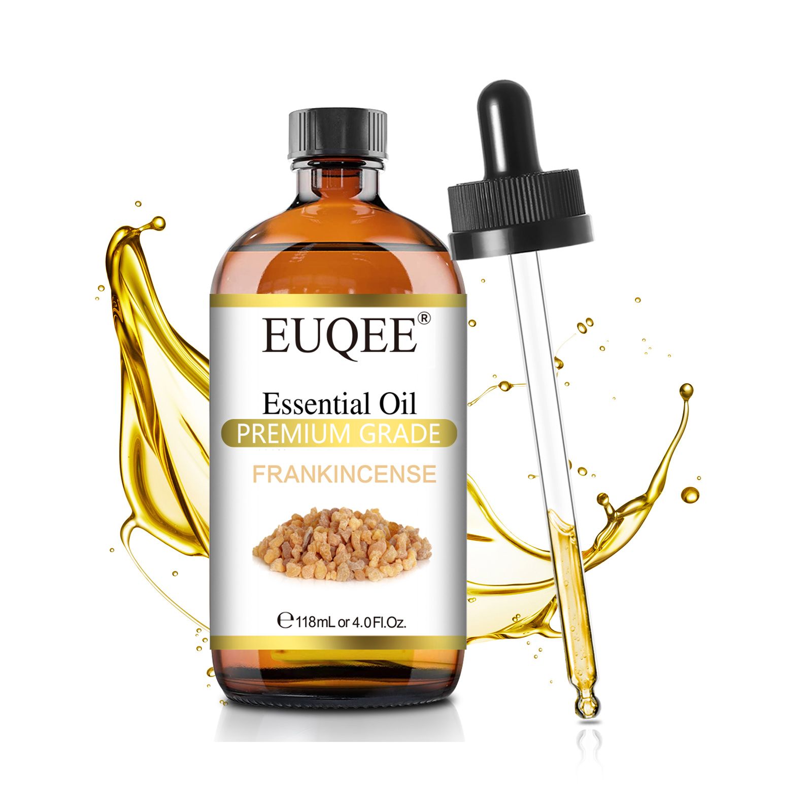 EUQEE 118ML Essential Oils with Glass Dropper|Aromatherapy, Humidifier, DIY Soap Jasmine Eucalyptus Vanilla Peppermint Aroma Oils