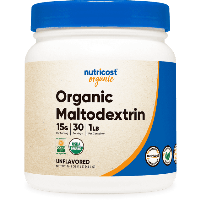 Nutricost Organic Maltodextrin Powder 1lb Non GMO & Gluten Free Supplement