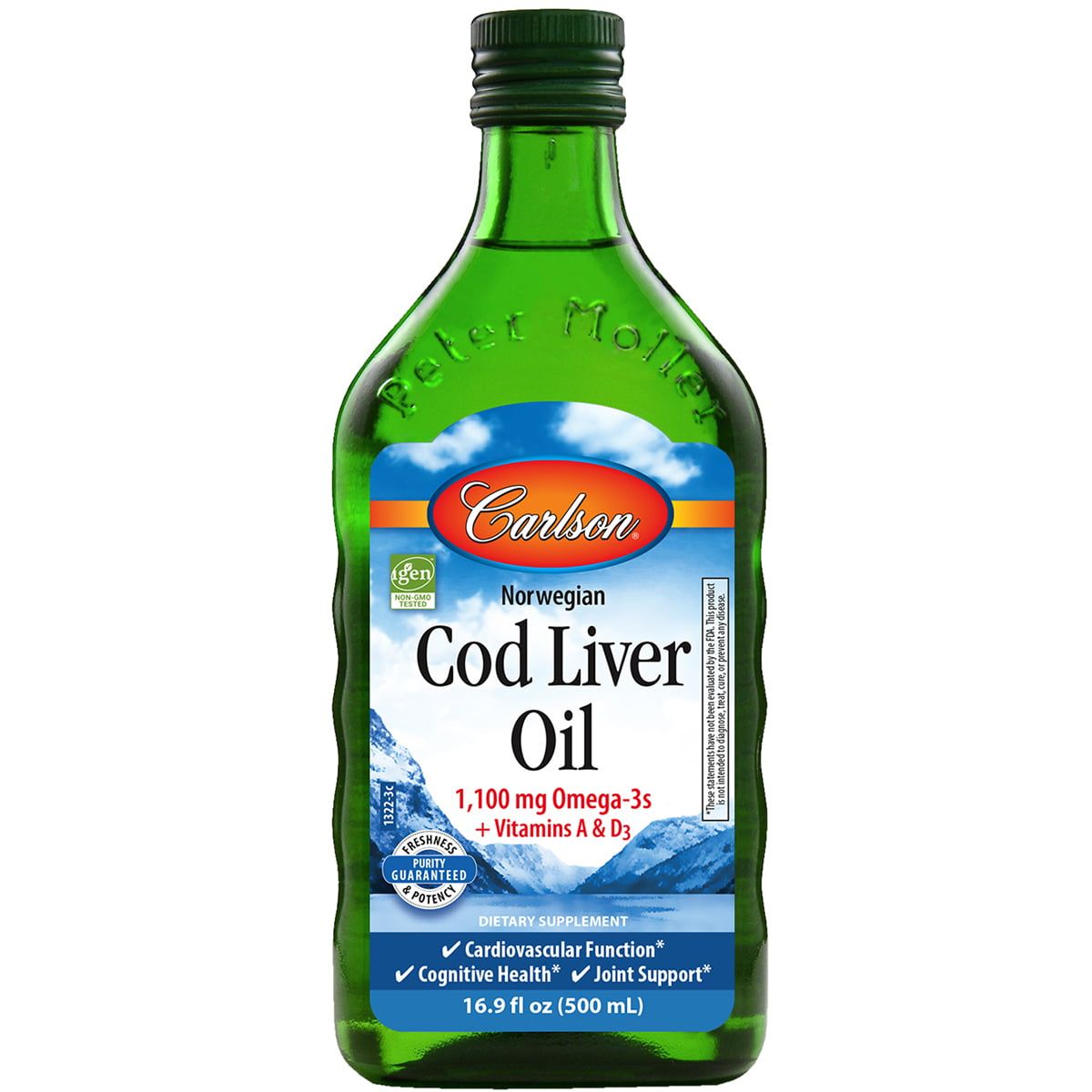 Carlson Labs Norwegian Cod Liver Oil Regular Flavor 16.9 fl. oz.