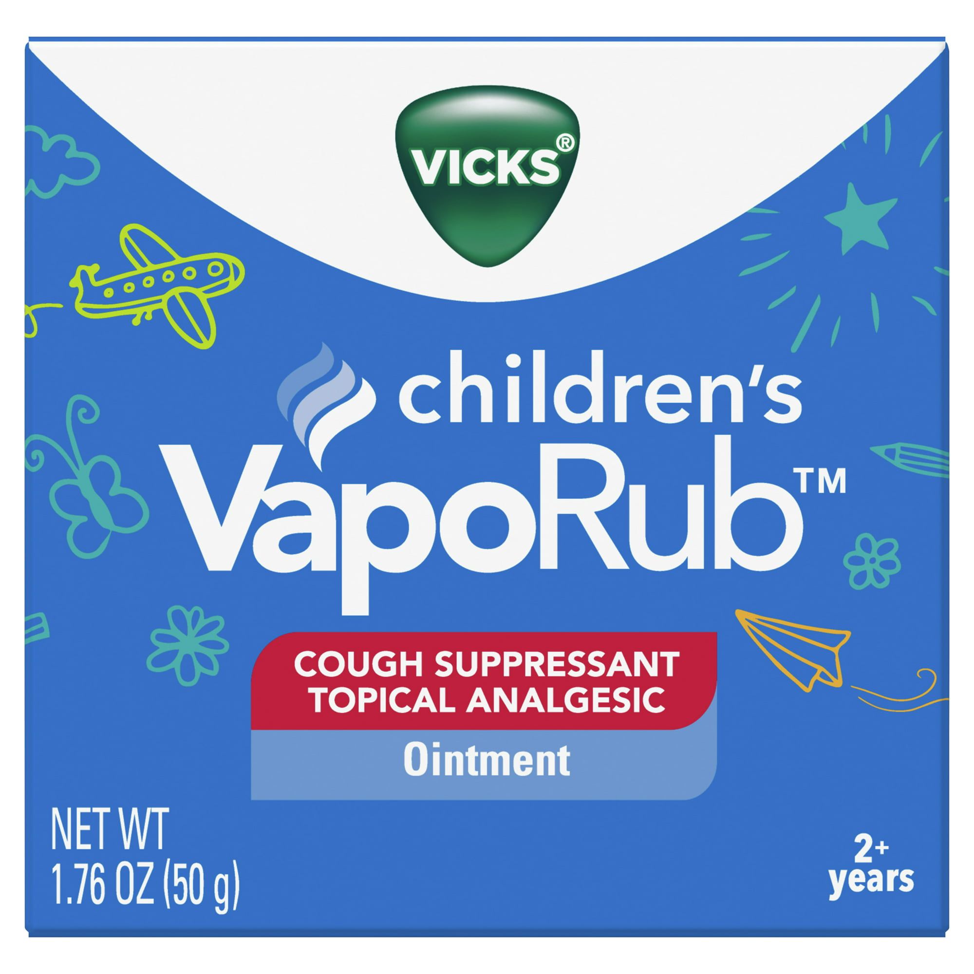 Vicks Children's VapoRub, Topical Chest Rub & Cough Suppressant, over the Counter Medicine, 1.76 oz