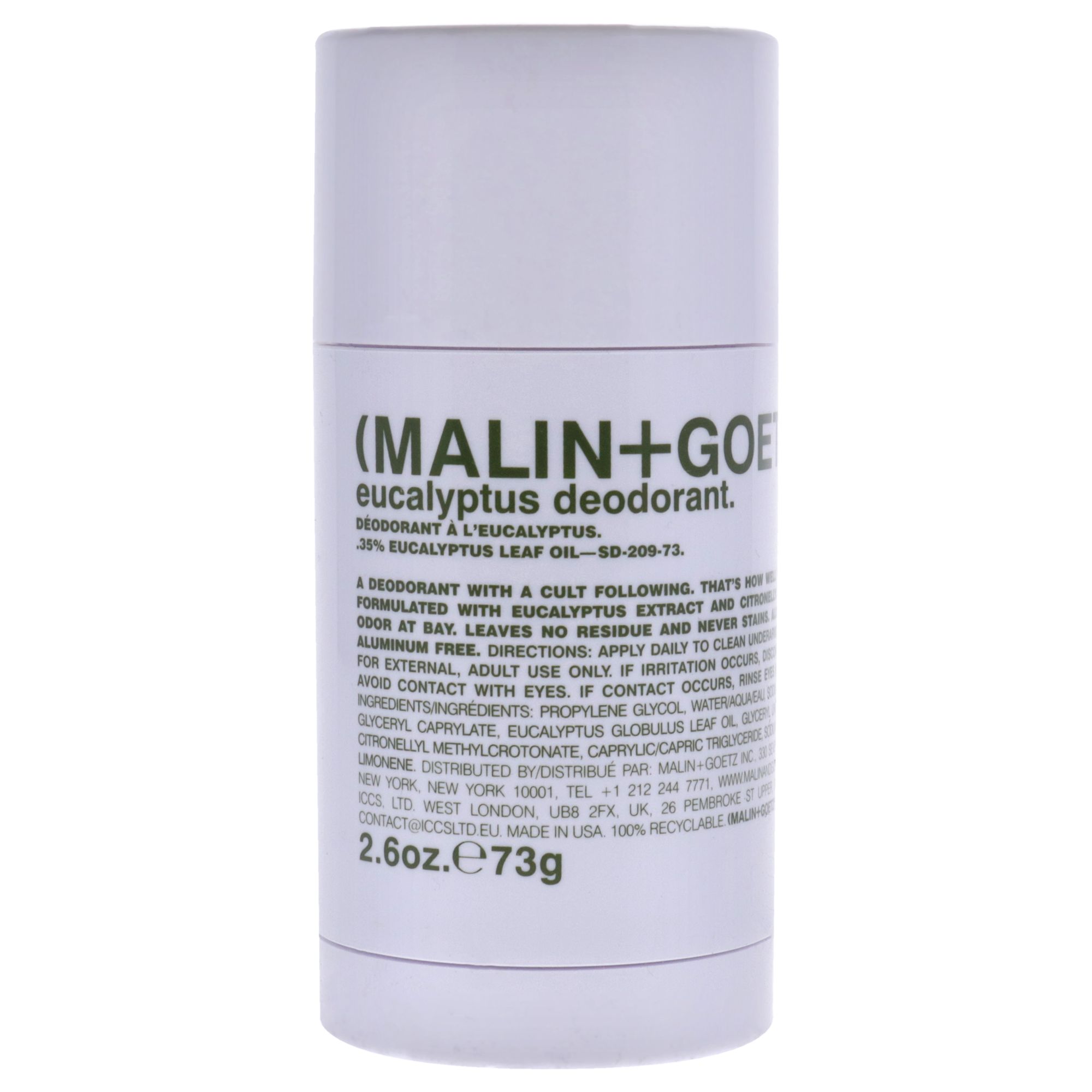 Malin + Goetz for Unisex 2.6 oz Deodorant Stick