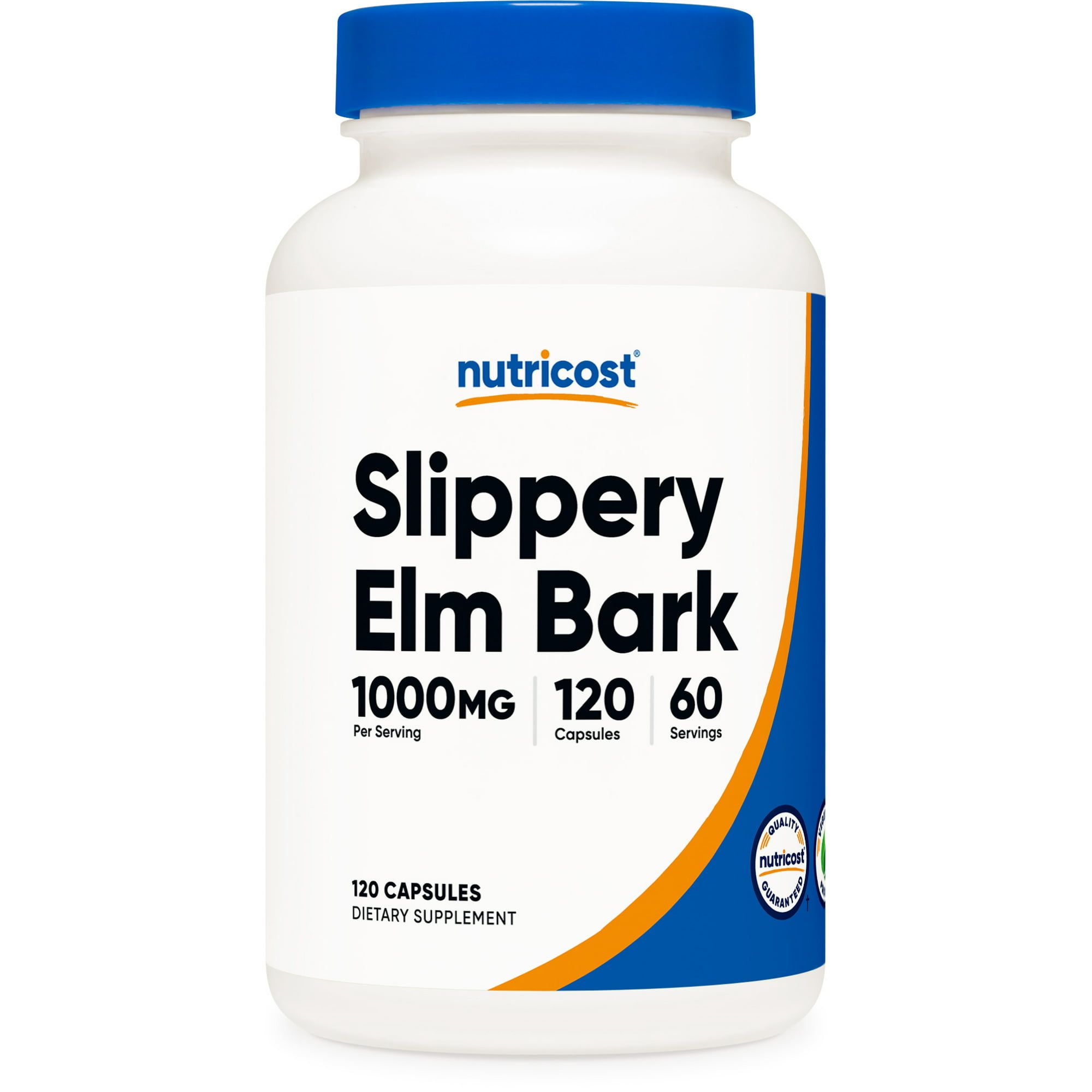 Nutricost Slippery Elm Bark Capsules 1000mg Per Serving, 120 Capsules Non GMO Supplement