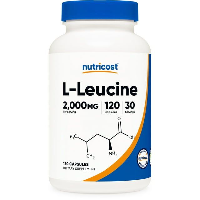 Nutricost L Leucine 2,000mg Supplement, 120 Vegetarian Capsules, 30 Servings