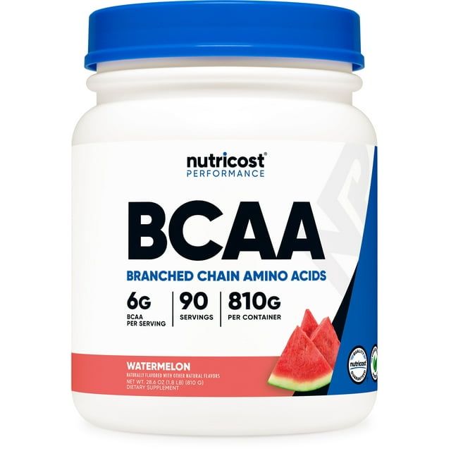 Nutricost BCAA Powder 2:1:1 (Watermelon) 90 Servings Amino Acid Supplement
