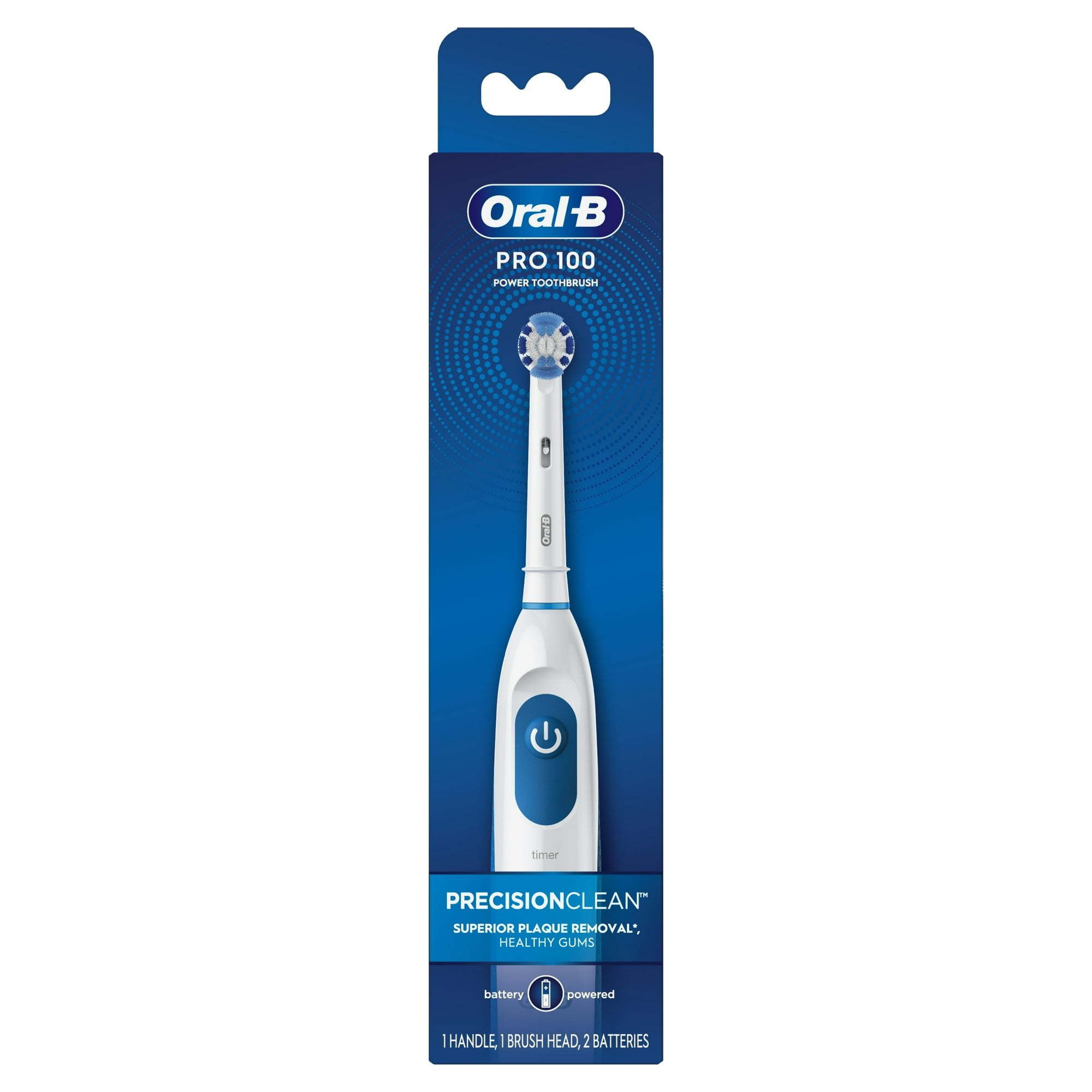 Oral B Pro Health Clinical Battery Powered Toothbrush, 1 Ct, Compact Head, for Adults & Children 3+