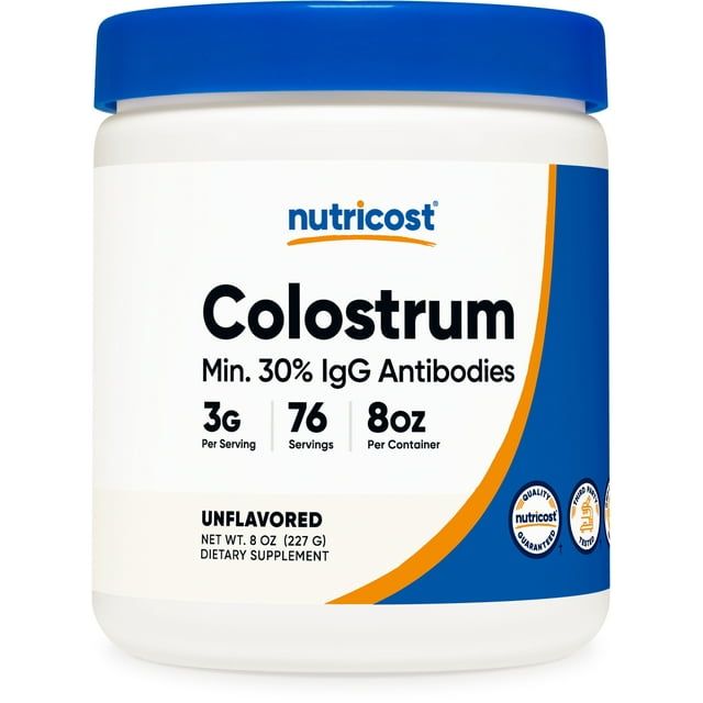 Nutricost Colostrum Powder 8 oz, 76 Servings Non GMO Supplement