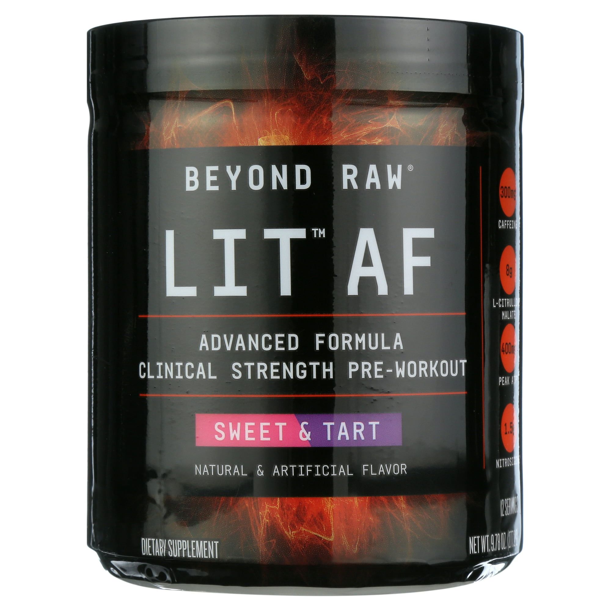 Beyond Raw® LIT AF Pre Workout Powder, Sweet & Tart, 9.78 oz
