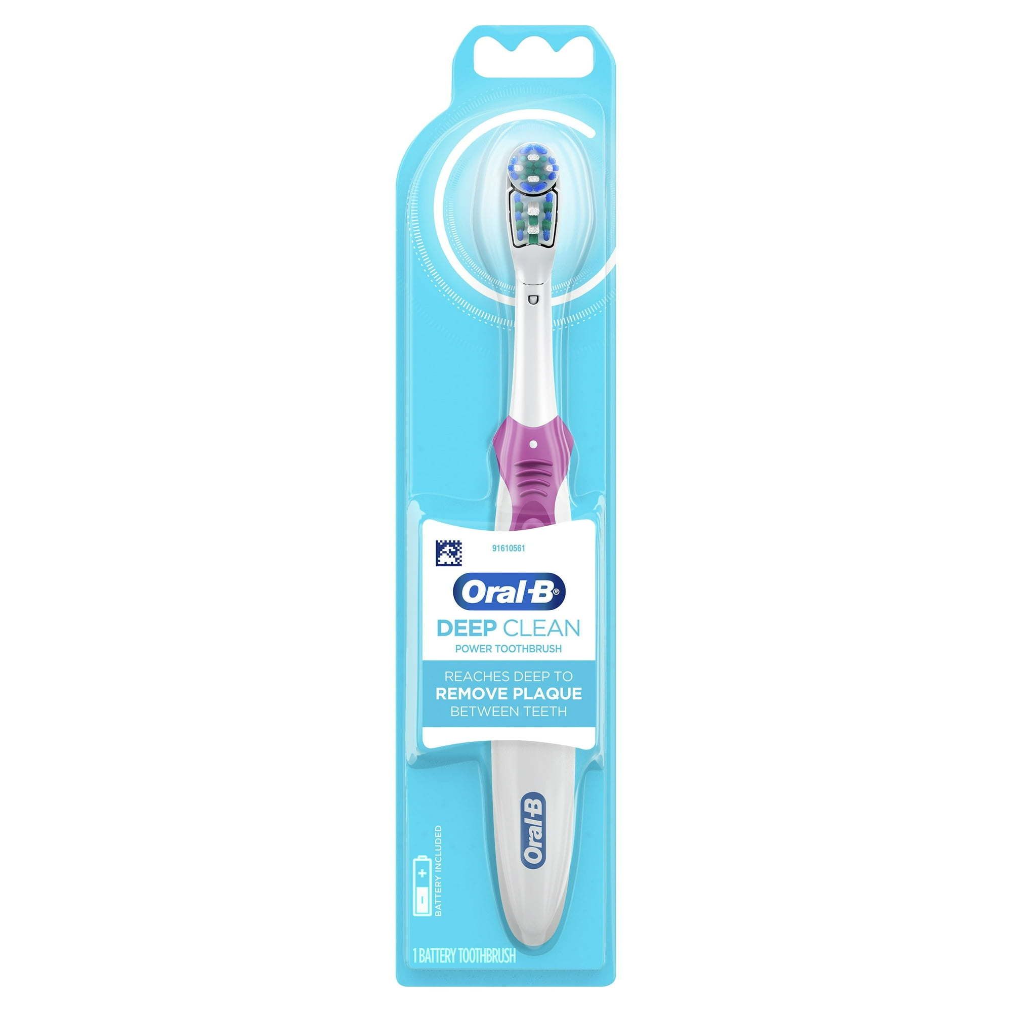 Oral B Complete Battery Powered Toothbrush, 1 Count, Full Head, for Adults and Children 3+