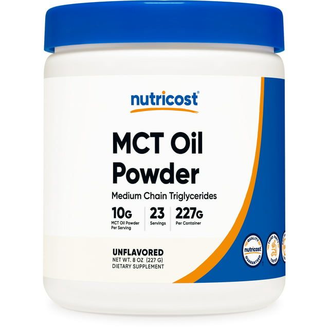Nutricost MCT Oil Powder 8oz Supplement Best For Keto, Ketosis, and Ketogenic Diets