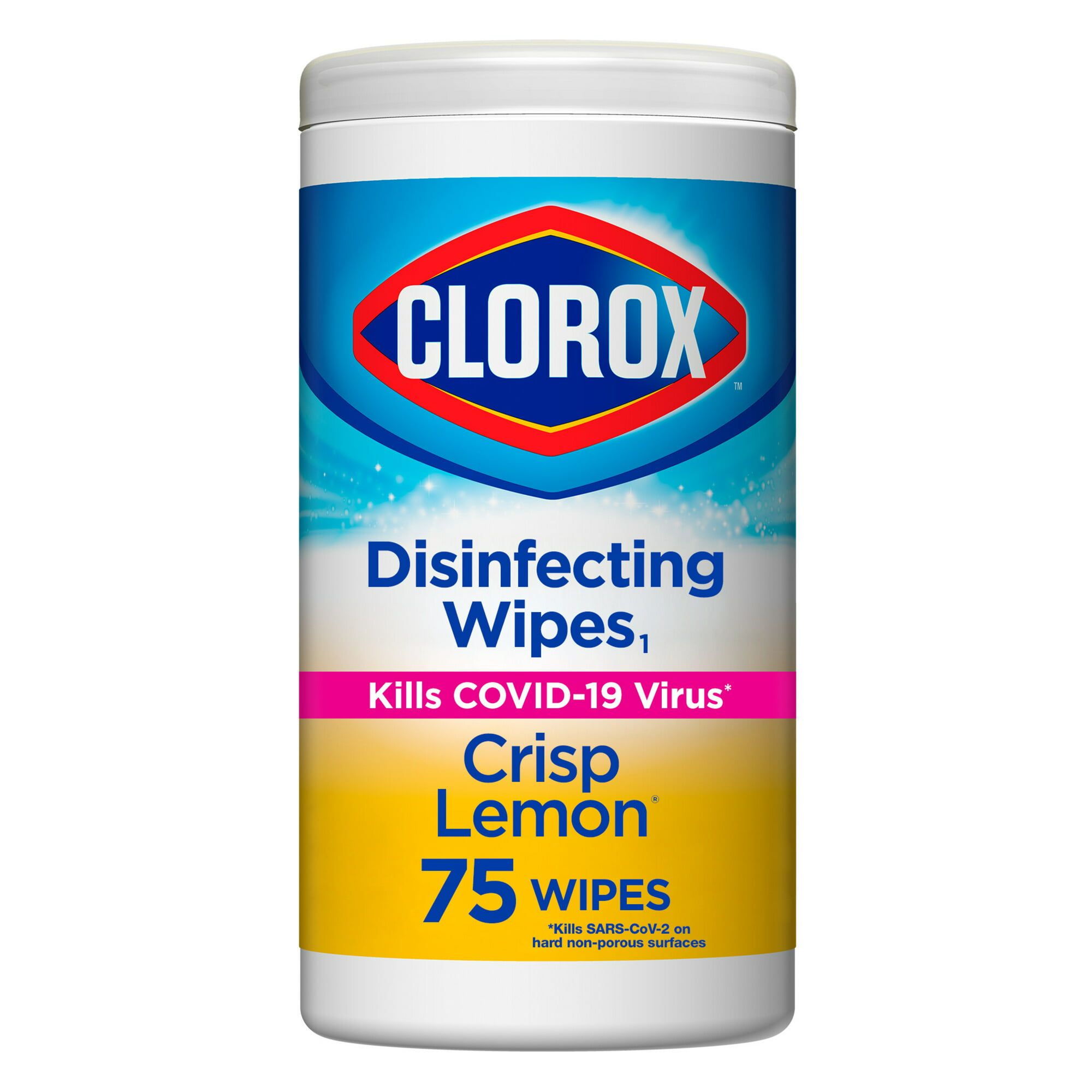 Clorox Bleach Free Disinfecting and Cleaning Wipes, Crisp Lemon, 75 Count