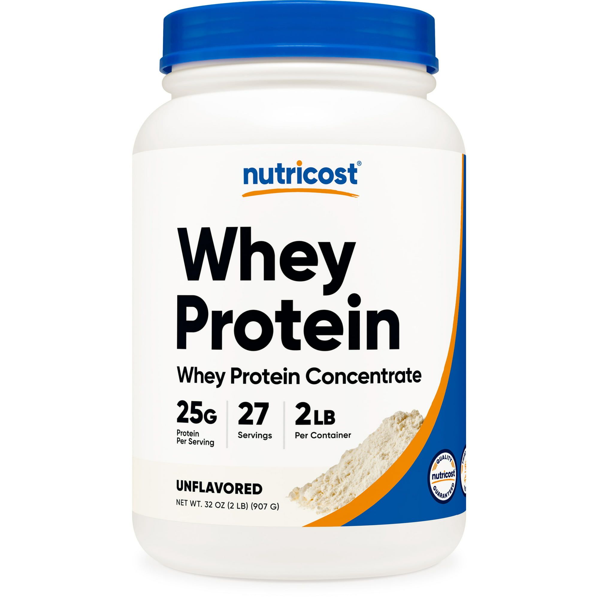 Nutricost Whey Protein Concentrate Powder (Unflavored) 2LBS Gluten Free & Non GMO Supplement