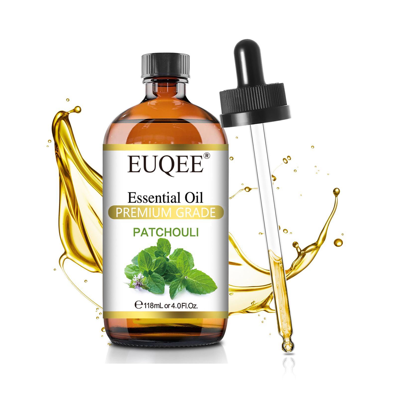 EUQEE 118ML Essential Oils with Glass Dropper|Aromatherapy, Humidifier, DIY Soap Jasmine Eucalyptus Vanilla Peppermint Aroma Oils