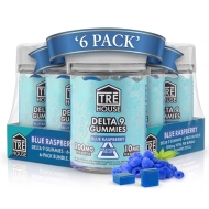 Tre House Blue Raspberry 10mg Delta 9 Gummies - 20 Count, 6 Pack