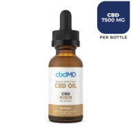 cbdMD Broad Spectrum CBD Oil Tincture - Natural, 250mg CBD, 7500mg - 30ml