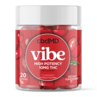 cbdMD Delta 9 THC Gummies - Cherry - 20 Count