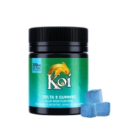Koi Delta 9 THC Gummies Blue Razz, 10mg THC, 20mg CBD - 20 Count