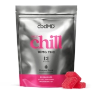 cbdMD Delta 9 THC Chill Gummies - Dragon Fruit, MAX Chill - 20 Count