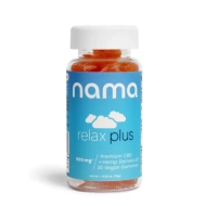 nama Relax Plus Gummies, 5mg THC, 25mg CBD, 20 Count