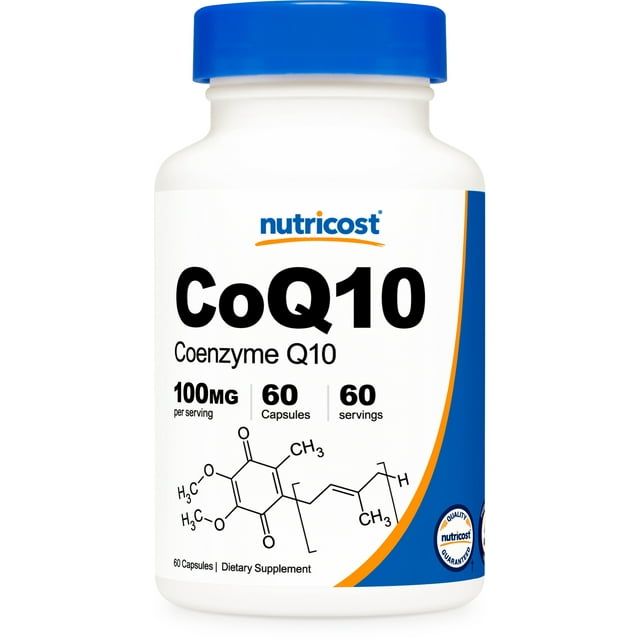 Nutricost CoQ10 100mg, 60 Vegetarian Capsules Non GMO, Gluten Free Supplement