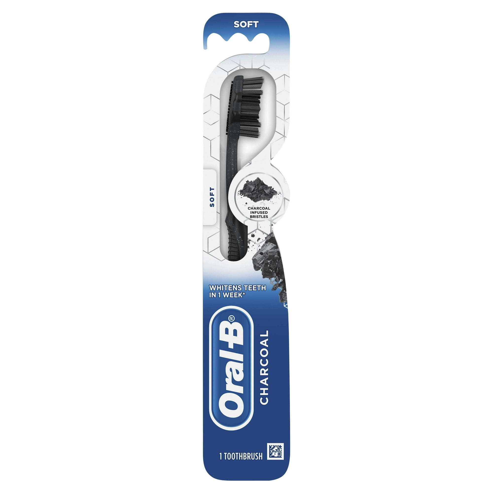 Oral B Charcoal Toothbrush, Soft, 1 Count, for Adults and Children 3+