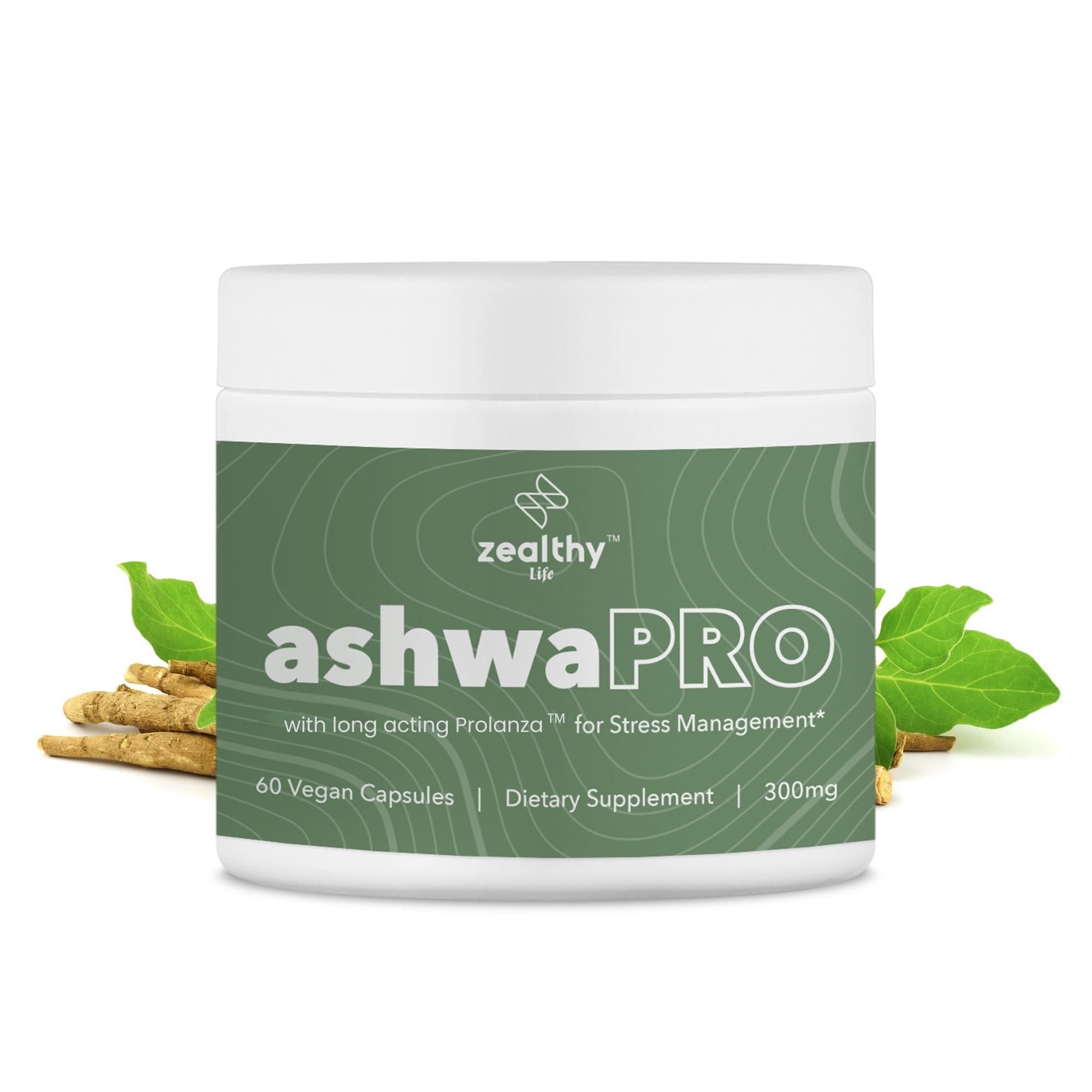 Z Zealthy Life Ashwagandha Capsules with USP Compliant Withanolides Vegan Supplements with Extensive Adaptogenic Support Mental Wellness Focus Supplement 300 mg per Capsule