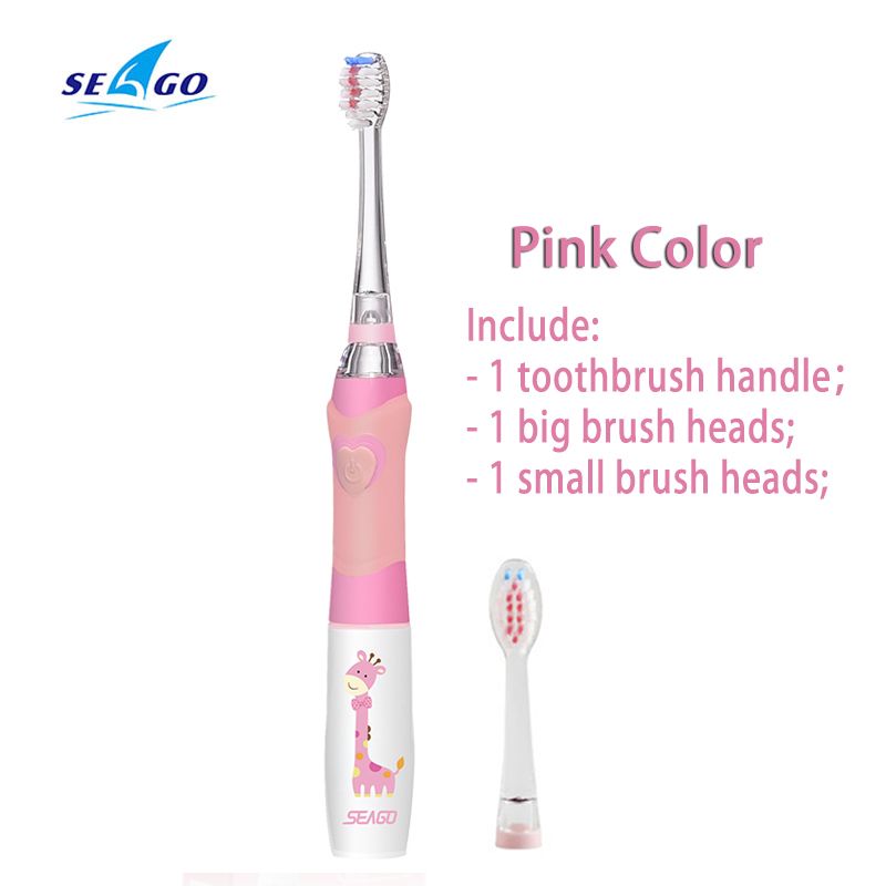 SEAGO Kids Sonic Electric Toothbrush Colorful LED Lighting Waterproof Soft Massage Teeth Care Oral Hygiene 1 PC