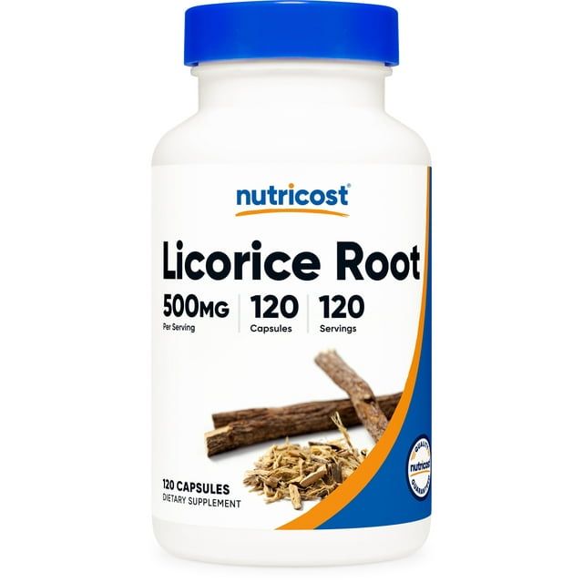 Nutricost Licorice Root 500mg, 120 Capsules Non GMO, Gluten Free Herbal Supplement