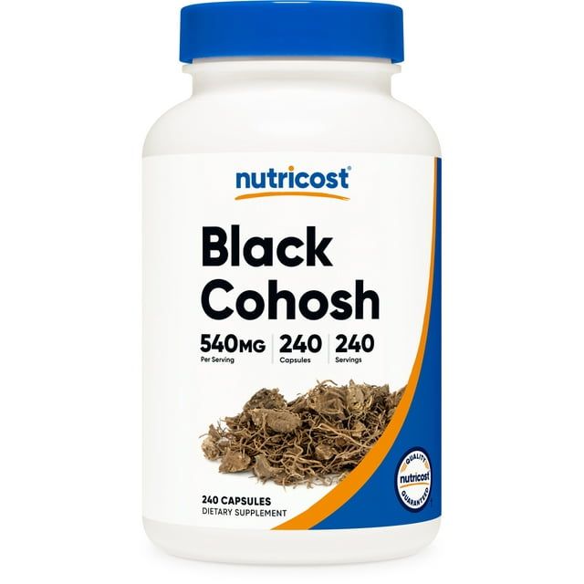 Nutricost Black Cohosh 540mg, 240 Capsules Non GMO, Gluten Free Supplement