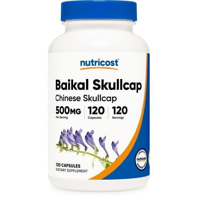 Nutricost Baikal Skullcap 500mg, 120 Capsules Vegetarian Friendly Supplement
