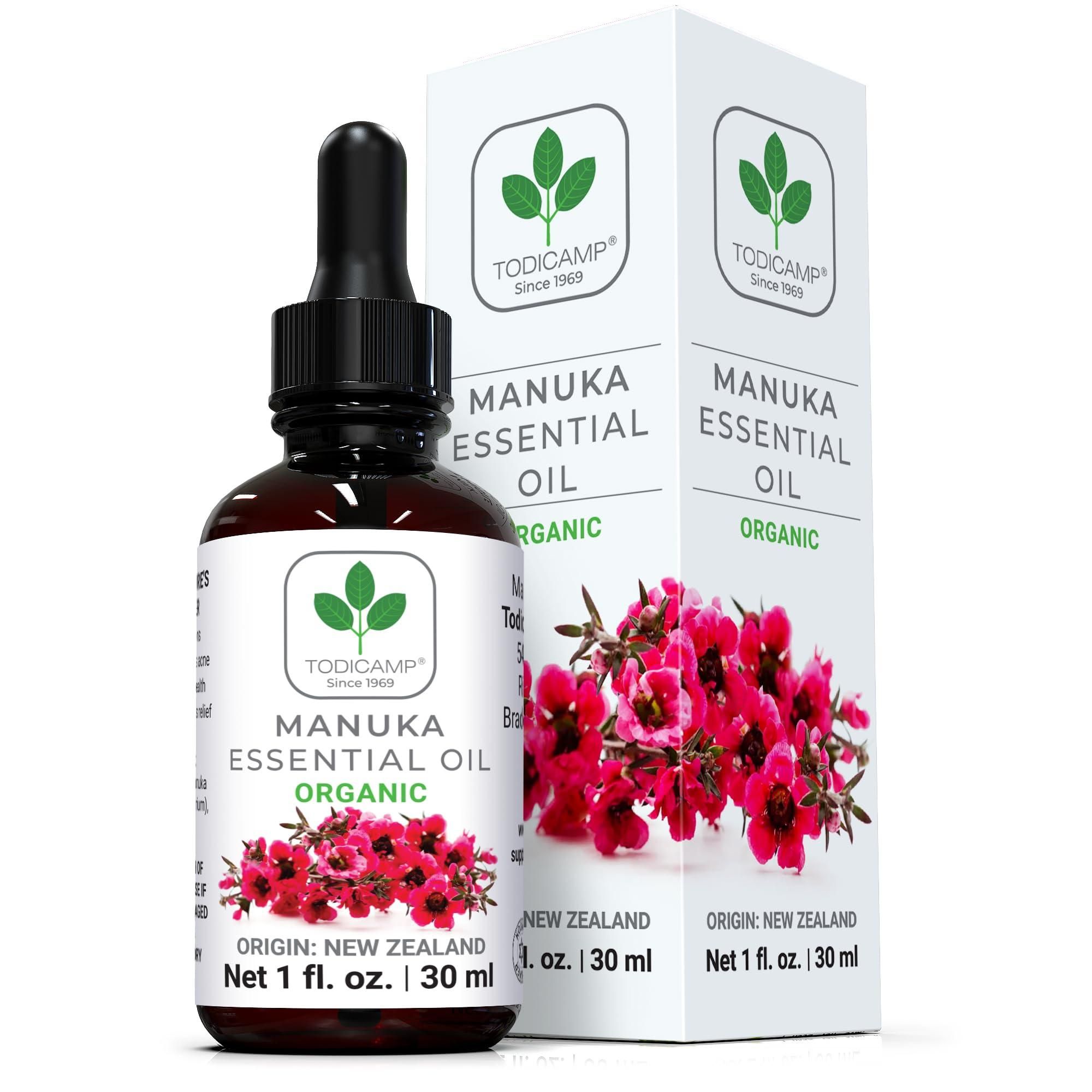Todicamp Organic Manuka Oil 1 fl oz Therapeutic Grade Manuka Honey Oil Manuka Honey Essential Oil Medical Grade Manuka Oil Organic Essential Oil for Skin