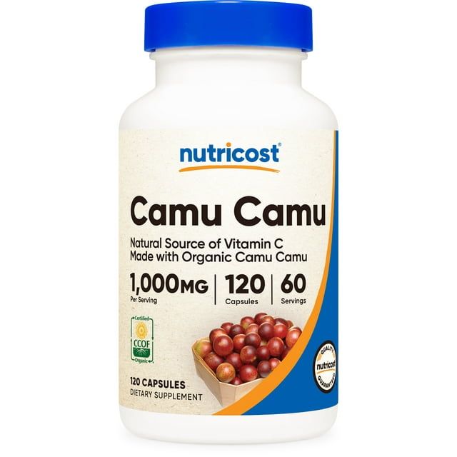 Nutricost Camu Camu 1000mg, 120 Capsule Supplement made with Organic Camu Camu