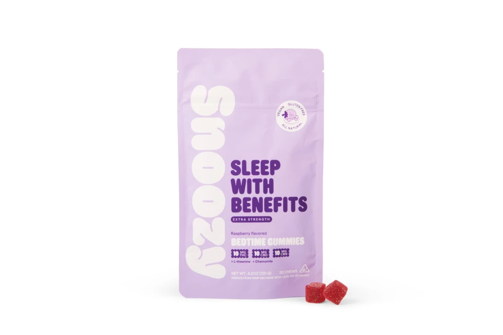 Snoozy Sleep with Benefits: Bedtime Gummies - 10mg CBD, 10mg CBN, 10mg THC, 40 Count