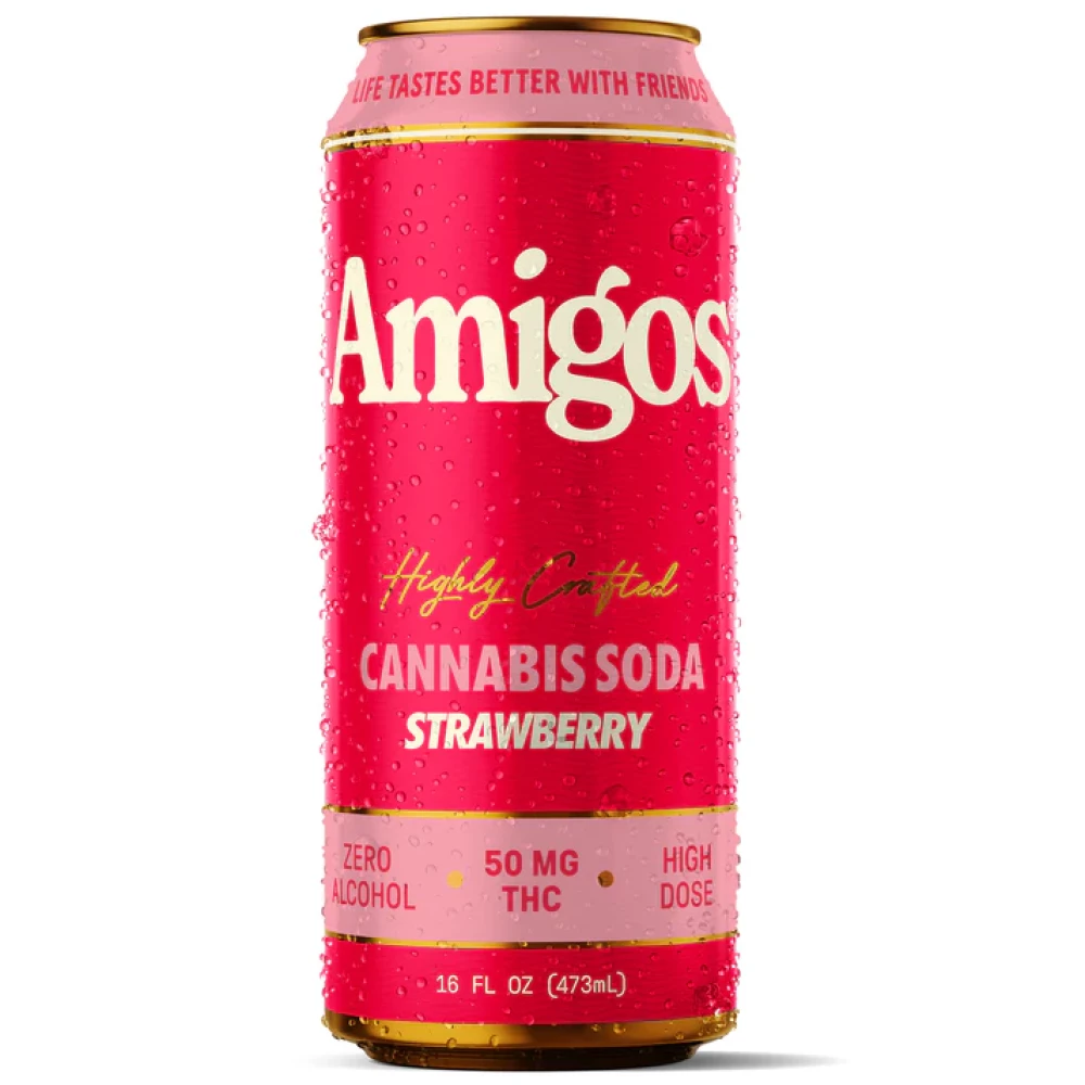 Amigos Strawberry Cannabis Beverage - 50mg THC - 24ct
