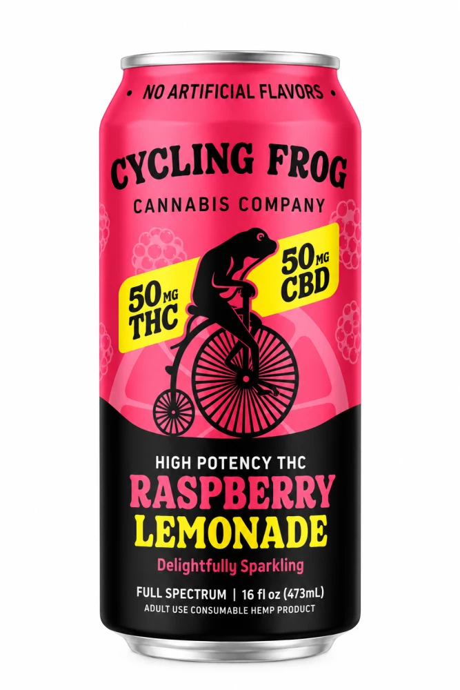 Highest Goods Cycling Frog THC Lemonades (50mg D9 + 50mg CBD) - 4pk