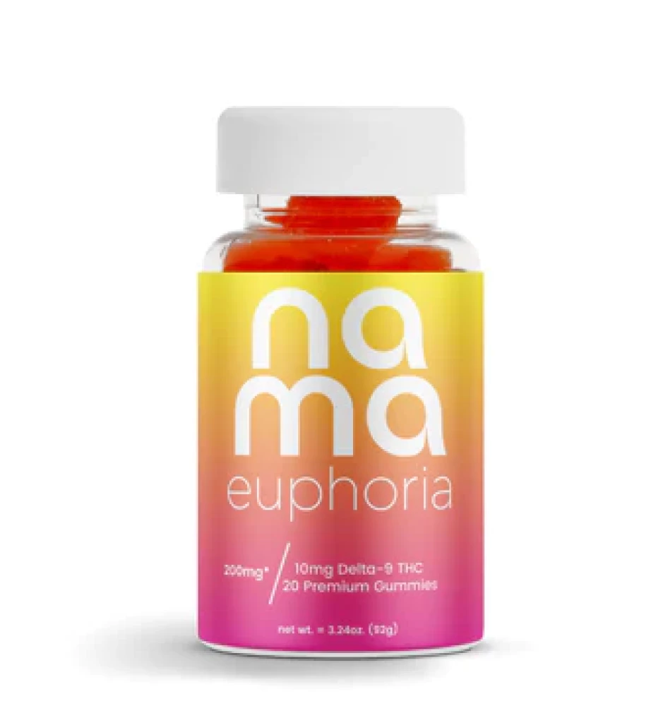 nama Euphoria Pink Lemonade Gummies, 10mg THC per gummy, 20 Count
