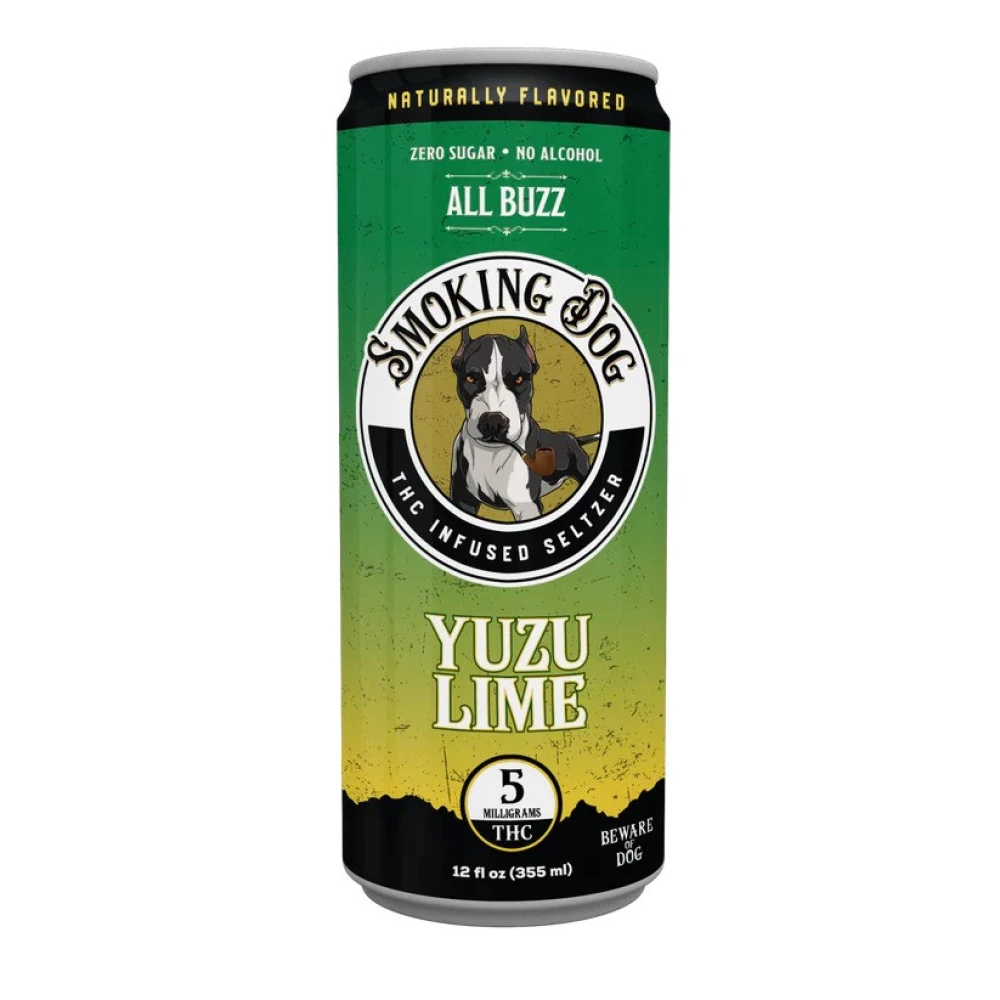 Smoking Dog THC Infused Seltzer Yuzu Lime - 5mg - 12 Pack
