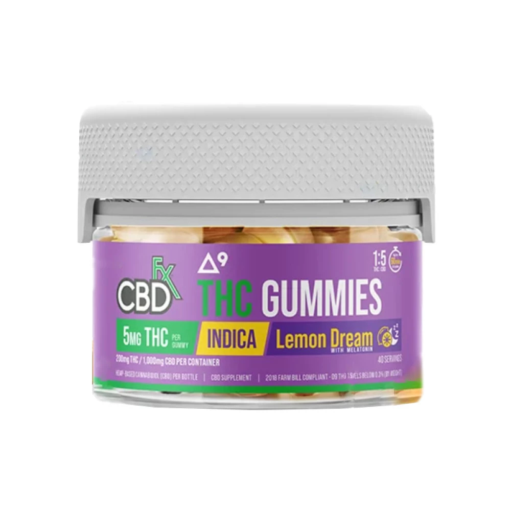 CBDfx Delta-9 THC Gummies + CBD: Lemon Dream 40 Count - 5mg THC, 25mg CBD