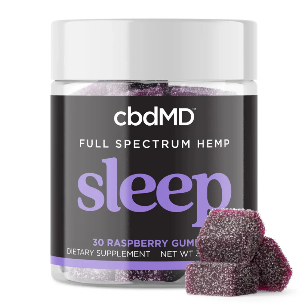 cbdMD Full Spectrum CBD Sleep Gummies, 50mg CBD, 3mg THC, 20mg CBN - 30 count